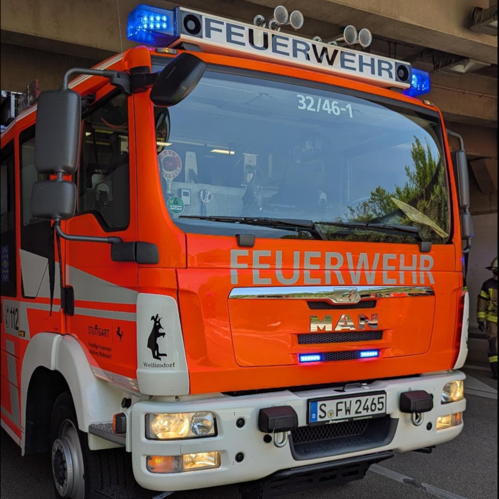 Einsatzfoto Während der Wachbesetzung wurden die Einsatzkräfte zu einem gemeldeten Verkehrsunfall auf die B27 alarmiert ...