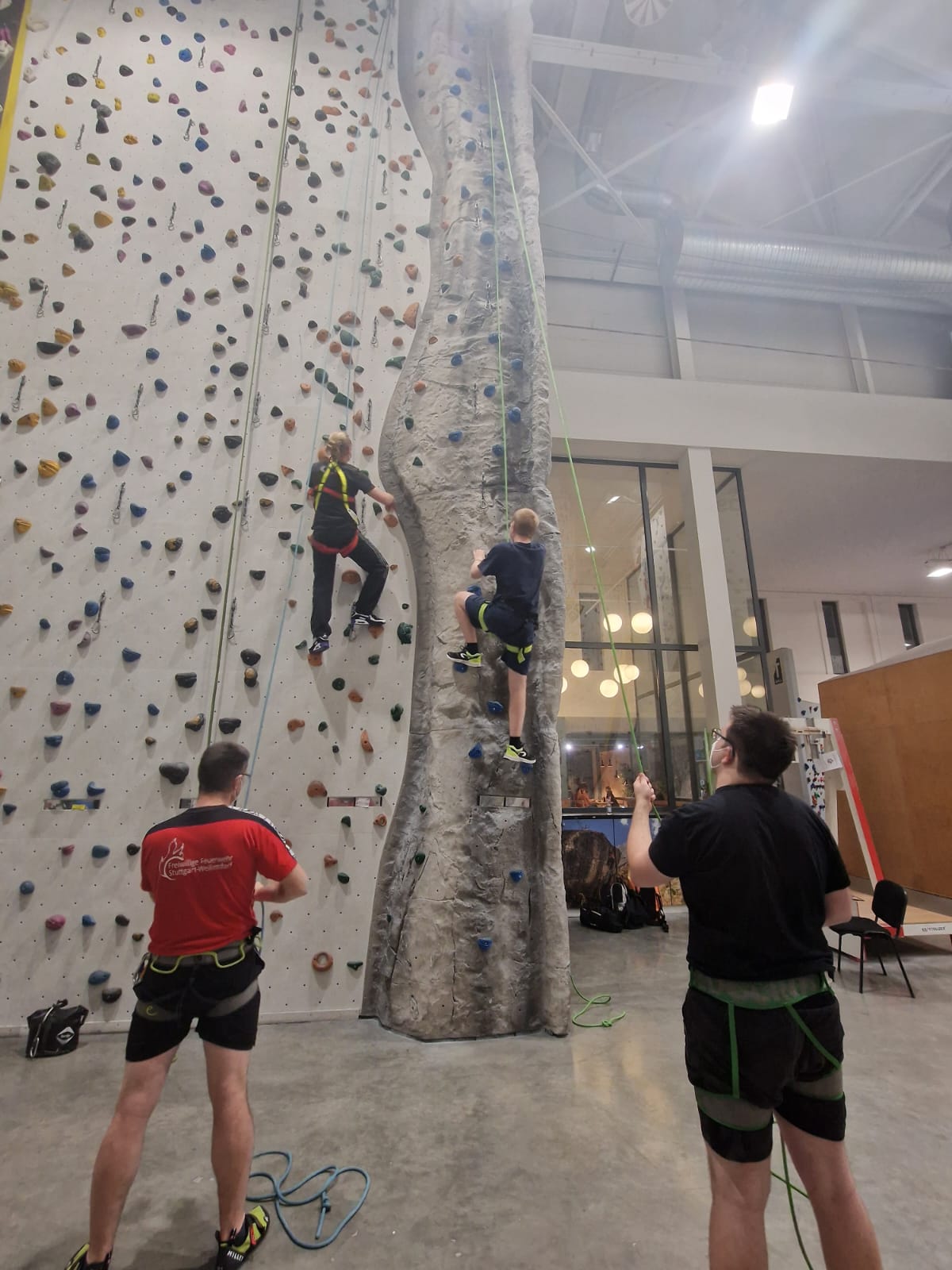 Übungsabend in der Kletterhalle